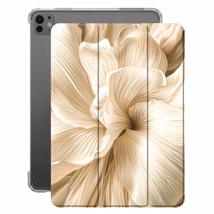 iPad-Hülle - Abstrakt - Beige - Blumen - Natur — 1