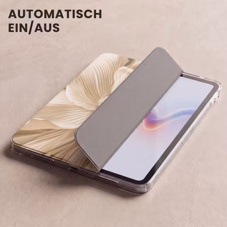 iPad-Hülle - Abstrakt - Beige - Blumen - Natur — 5