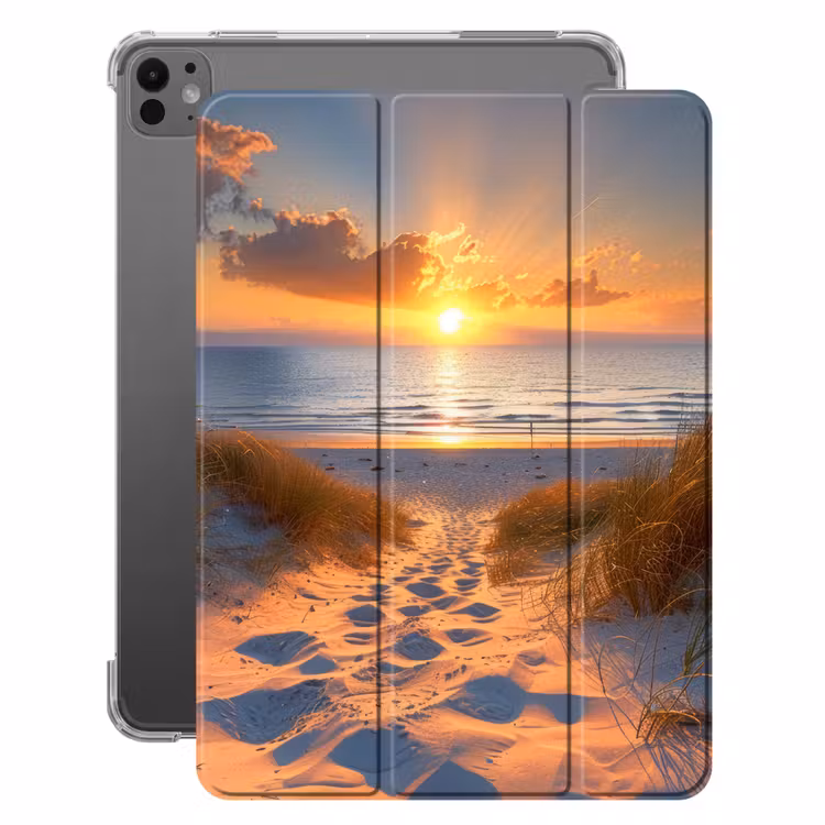 iPad-Hülle - Sonnenuntergang - Dünen - Strand - Meer — 1