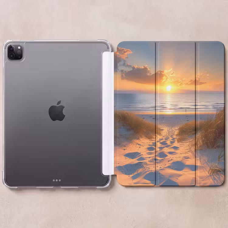 iPad-Hülle - Sonnenuntergang - Dünen - Strand - Meer — 6