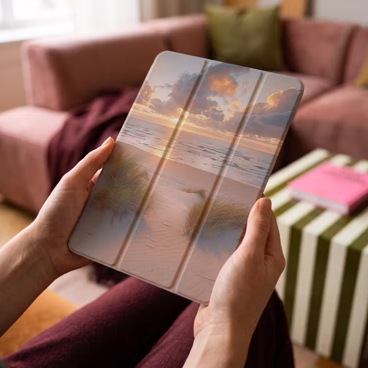 iPad-Hülle - Sonnenuntergang - Meer - Strand - Dünen - Natur — 4