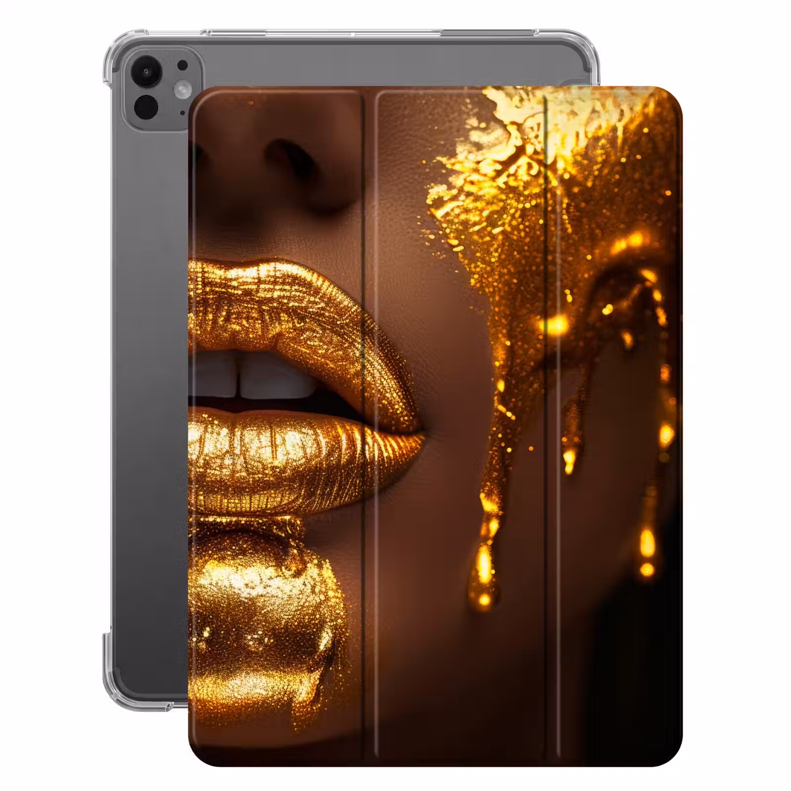 iPad-Hülle - Frau - Gold - Gesicht - Farbe - Lippen — 1