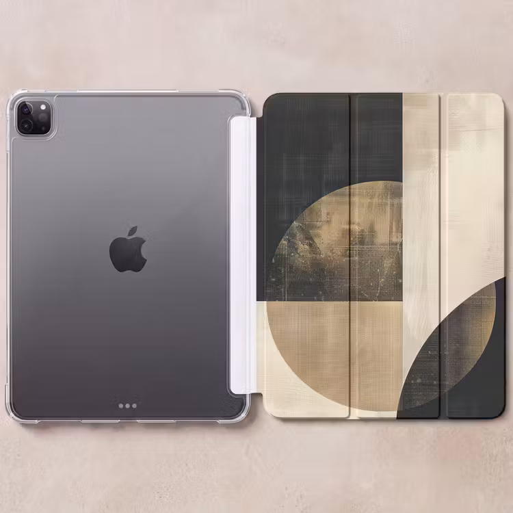 iPad-Hülle - Abstrakt - Geometrische Formen - Schwarz - Gold — 6