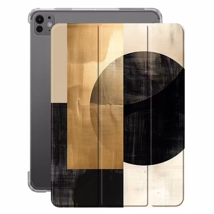iPad-Hülle - Abstrakt - Modern - Schwarz - Gold — 1