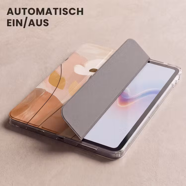 iPad-Hülle - Blumen - Abstrakt - Beige - Strichzeichnung — 5