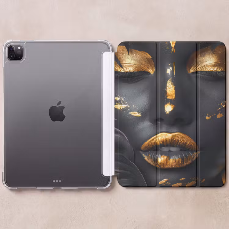 iPad-Hülle - Frau - Gold - Natur - Porträt - Modern — 6