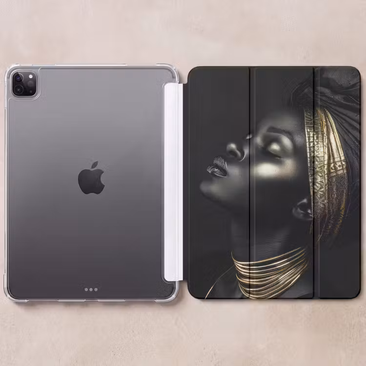 iPad-Hülle - Frau - Gold - Porträt - Modern — 6