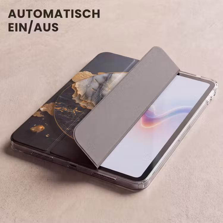 iPad-Hülle - Kunst - Gold - Schwarz - Modern - Abstrakt — 5