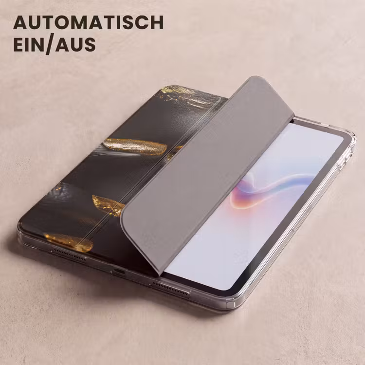 iPad-Hülle - Lippen - Gold - Abstrakt - Schwarz - Frau — 5