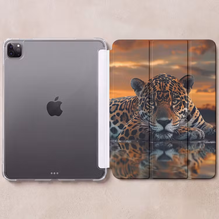 iPad-Hülle - Natur - Leopard - Tier - Sonnenuntergang - Modern — 6