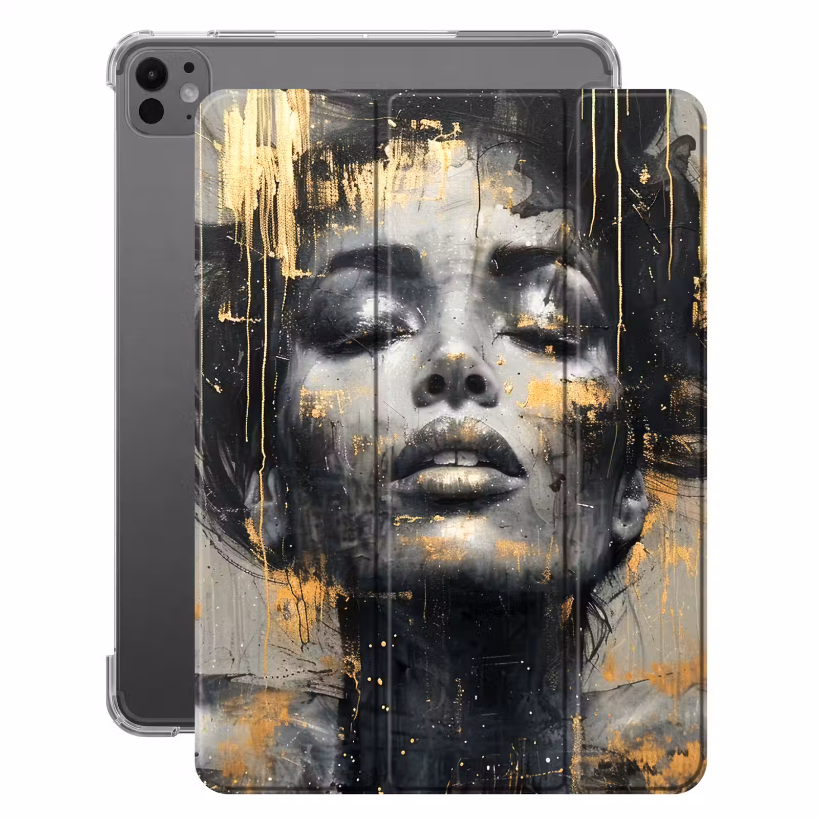iPad-Hülle - Frau - Kunst - Gold - Abstrakt - Glamour — 1