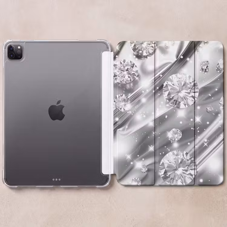 iPad-Hülle - Abstrakt - Diamant - Luxus - Modern - Silber — 6