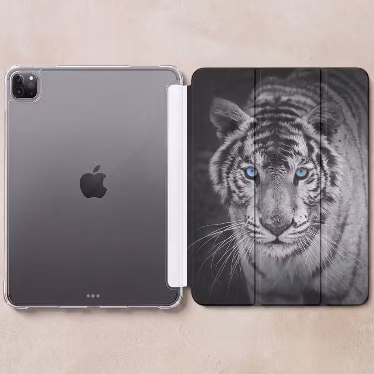 iPad-Hülle - Tiger - Tier - Schwarz - Blau - Modern — 6