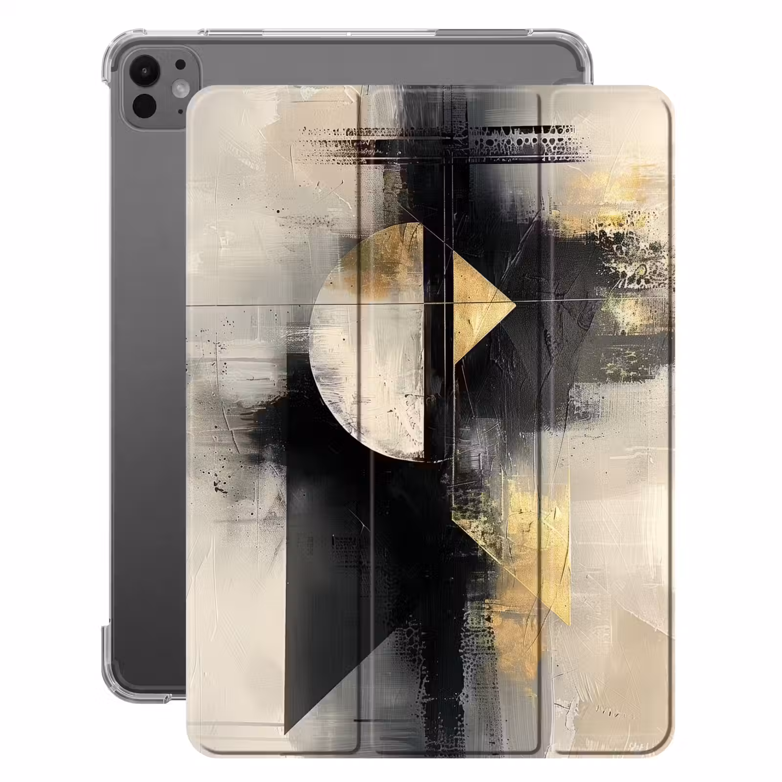 iPad-Hülle - Abstrakt - Schwarz - Farbe - Modern — 1