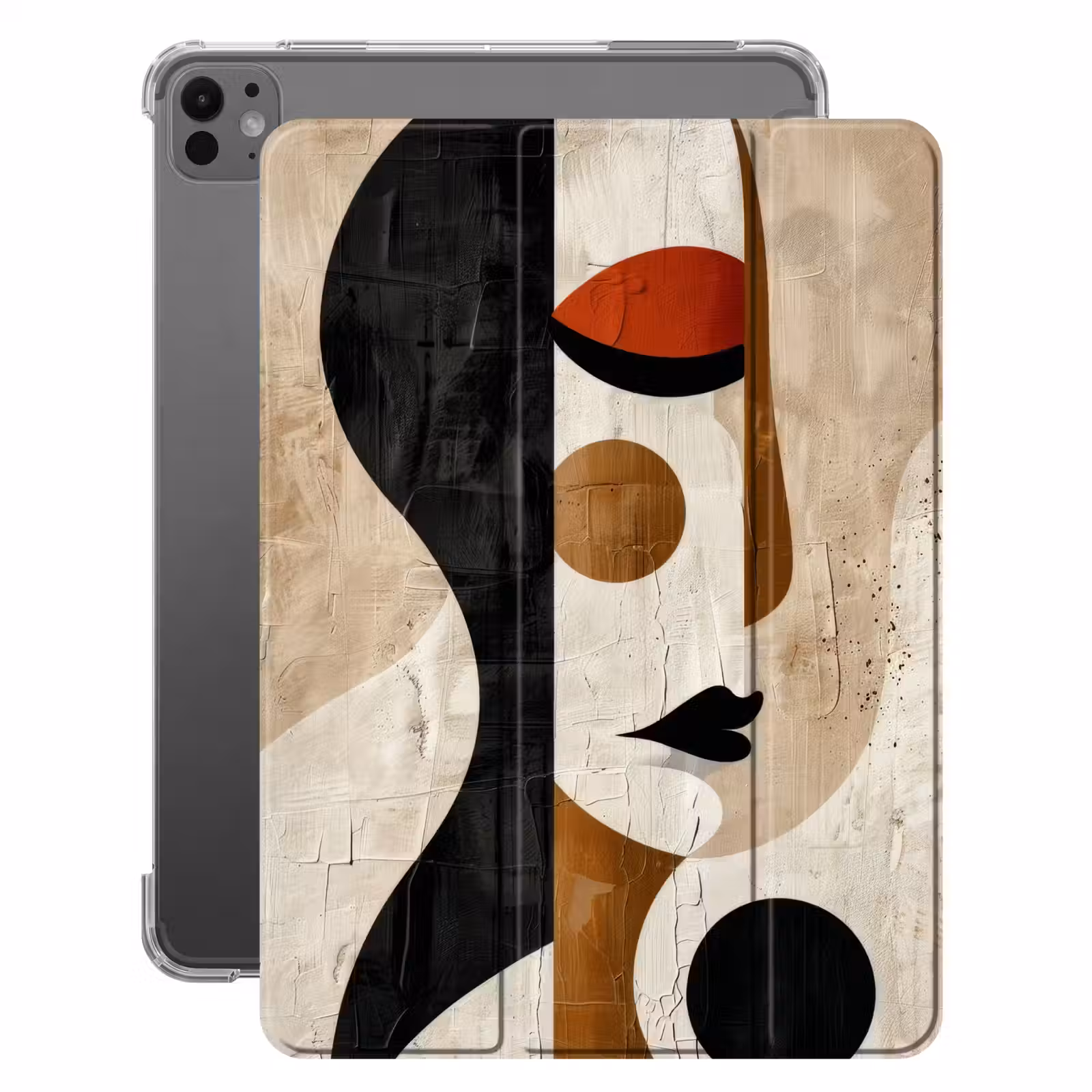 iPad-Hülle - Gesicht - Abstrakt - Kunst - Formen — 1