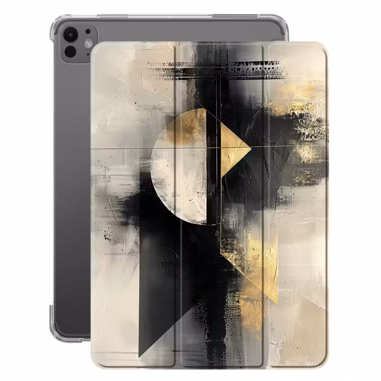 iPad-Hülle - Abstrakt - Schwarz - Farbe - Modern — 1