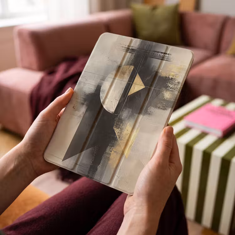 iPad-Hülle - Abstrakt - Schwarz - Farbe - Modern — 4