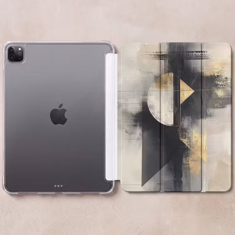iPad-Hülle - Abstrakt - Schwarz - Farbe - Modern — 6