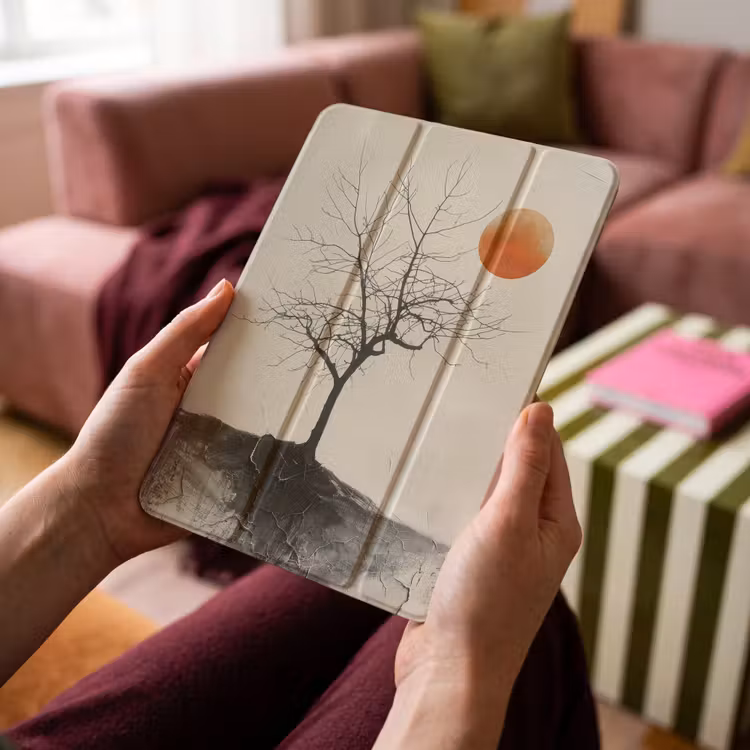 iPad-Hülle - Baum - Sonne - Modern - Landschaft — 4