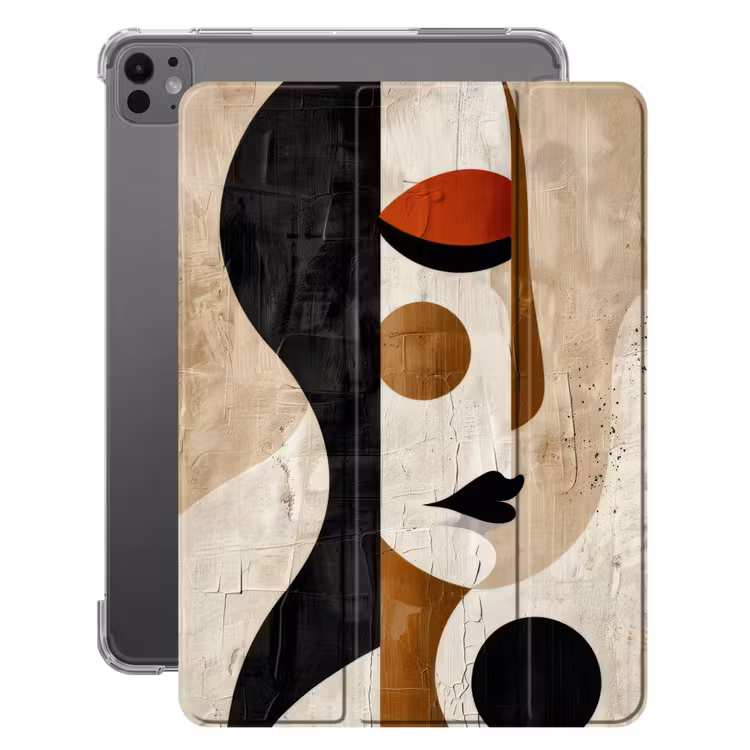 iPad-Hülle - Gesicht - Abstrakt - Kunst - Formen — 1