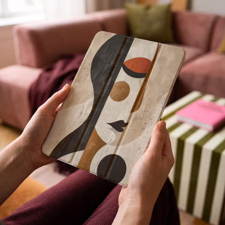 iPad-Hülle - Gesicht - Abstrakt - Kunst - Formen — 4