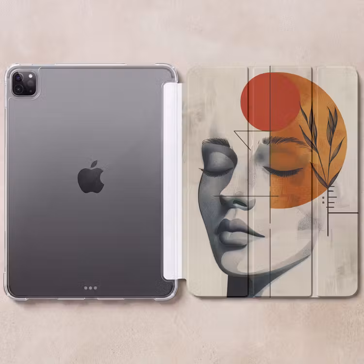 iPad-Hülle - Gesicht - Kreise - Kunst - Modern — 6