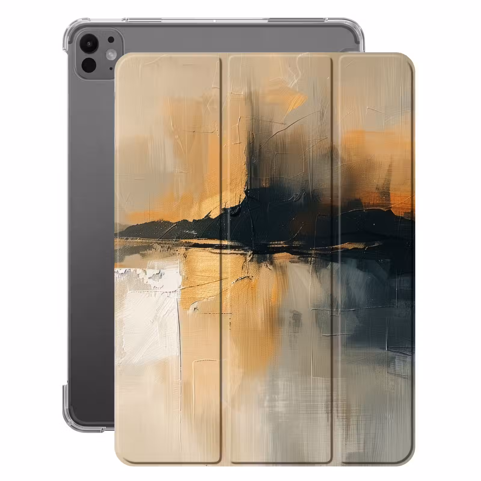 iPad-Hülle - Modern - Abstrakt - Gold - Schwarz — 1