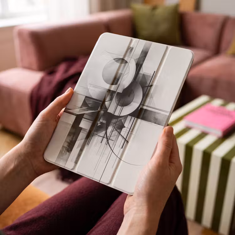 iPad-Hülle - Abstrakt - Kunst - Modern - Schwarz und weiß — 4