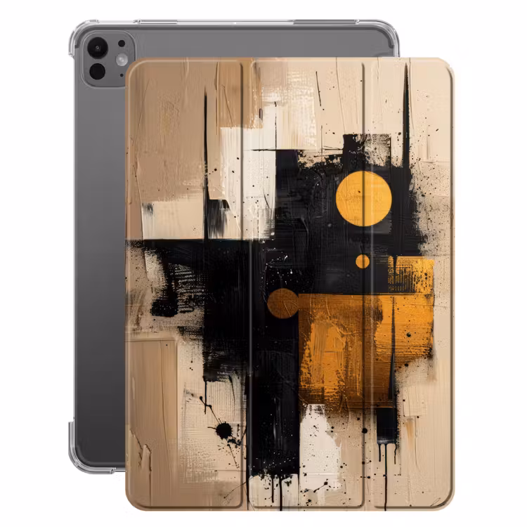 iPad-Hülle - Abstrakt - Schwarz - Gold - Modern — 1