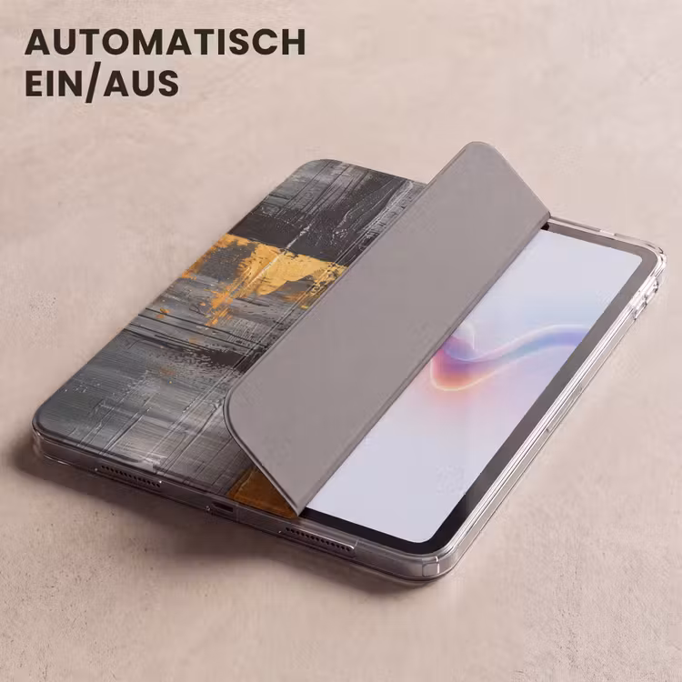 iPad-Hülle - Modern - Gold - Grau - Gemustert — 5