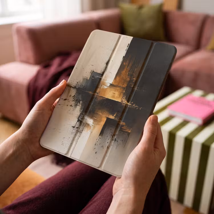 iPad-Hülle - Modern - Schwarz - Farbe - Gold — 4