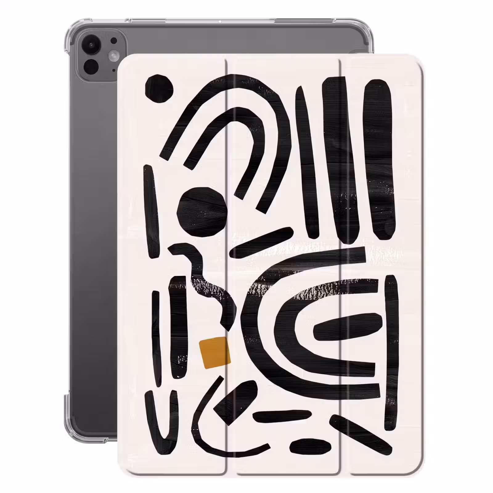 iPad-Hülle - Abstrakt - Kunst - Formen - Schwarz — 1