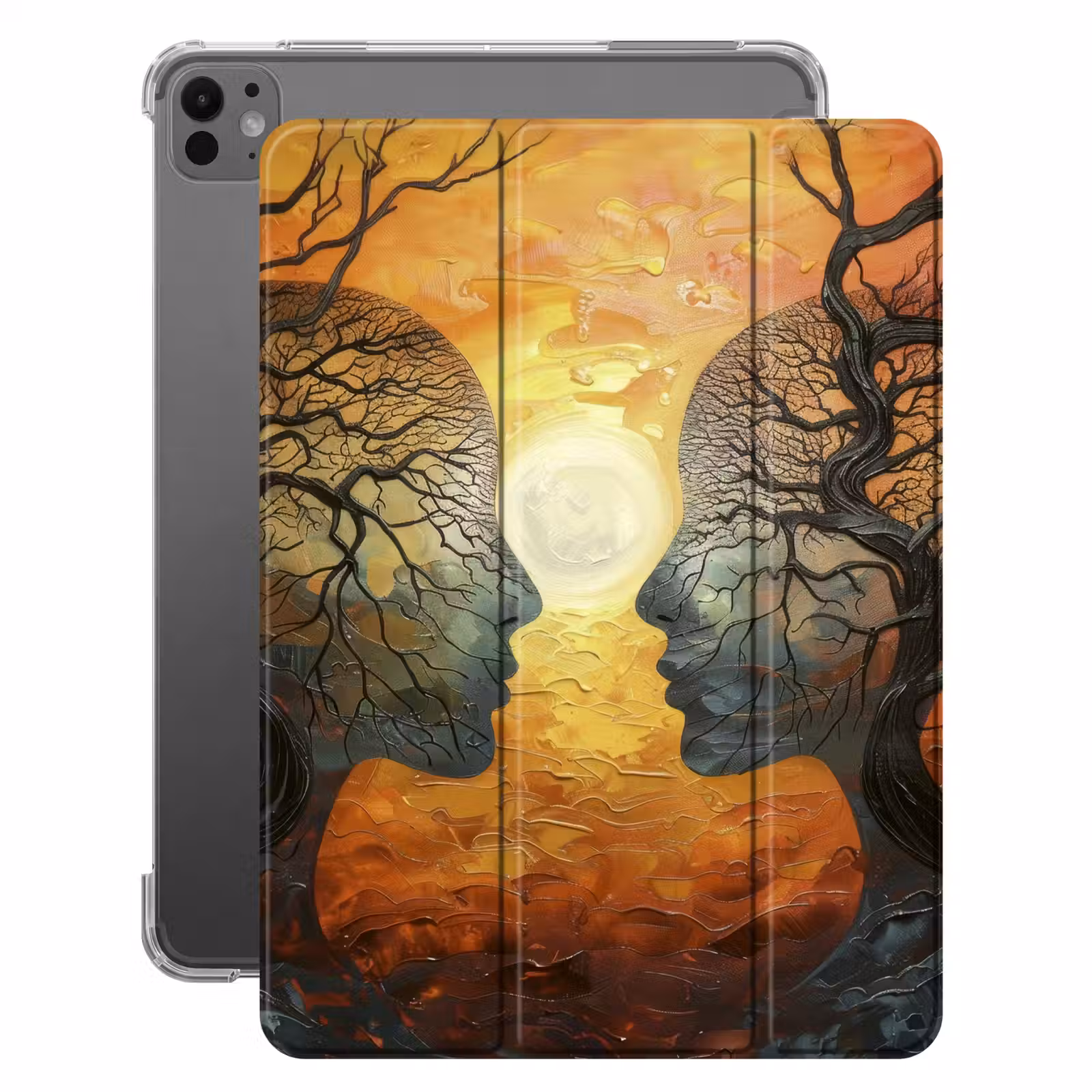 iPad-Hülle - Bäume - Gesichter - Sonne - Kunst — 1