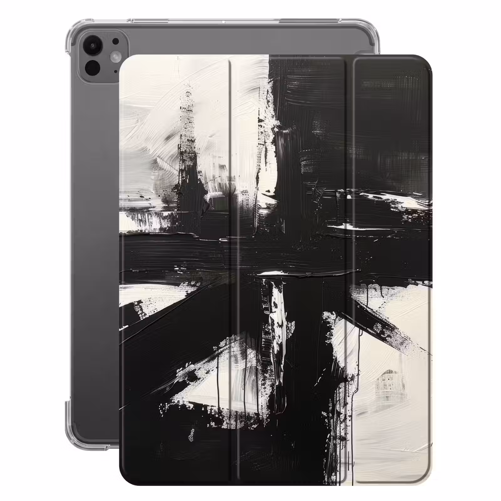 iPad-Hülle - Modern - Schwarz und weiß - Abstrakt - Kunst — 1