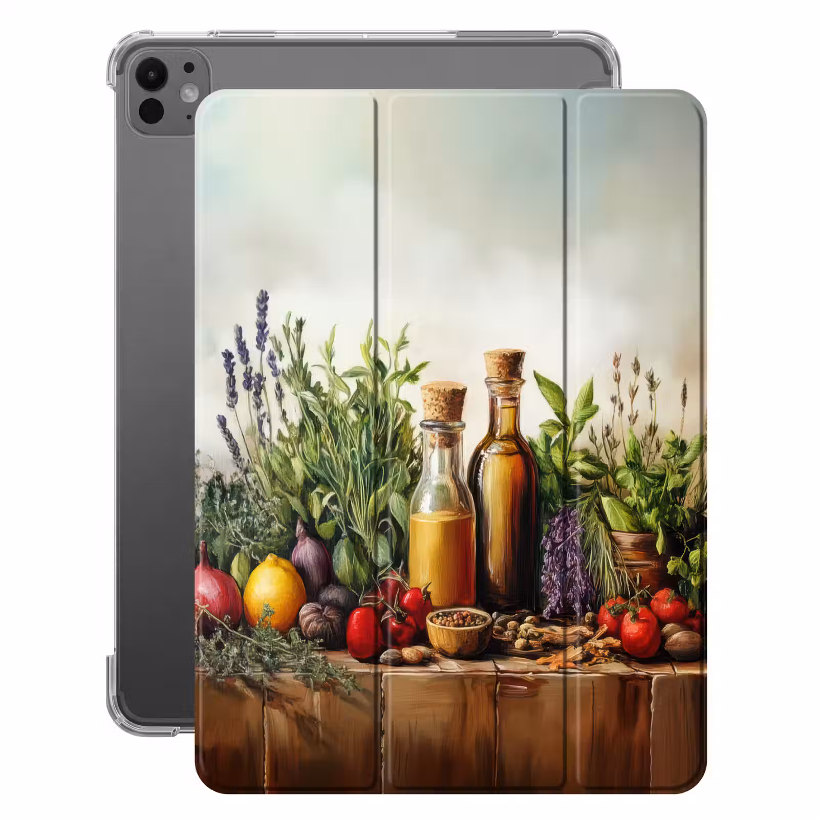 iPad-Hülle - Stilleben - Kräuter - Gewürze - Früchte - Farbenfroh — 1