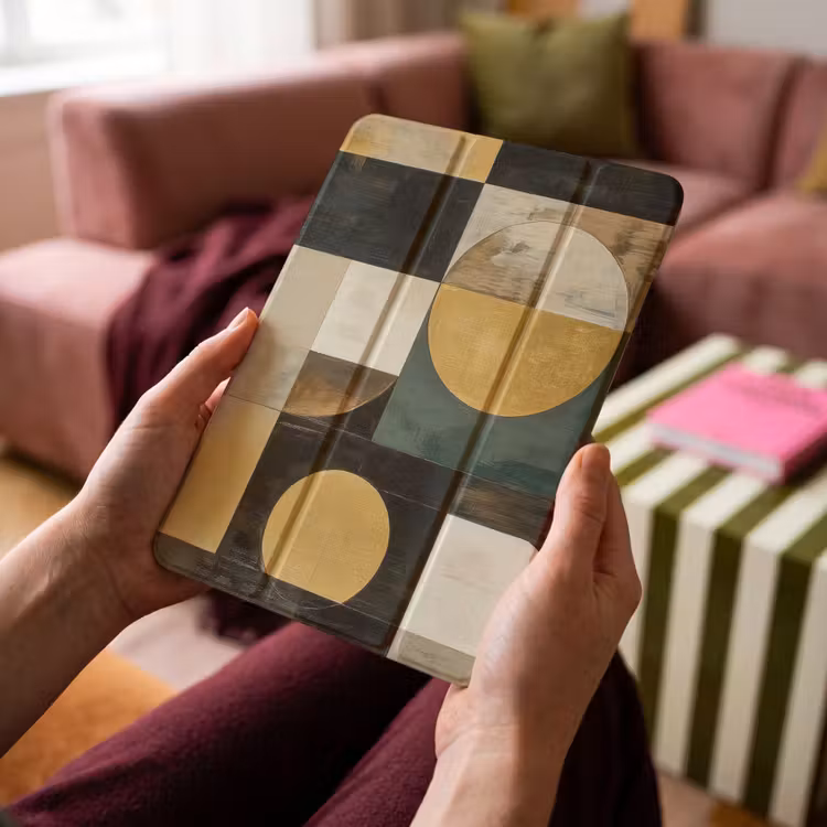 iPad-Hülle - Abstrakt - Gold - Bronze - Formen - Geometrisch — 4
