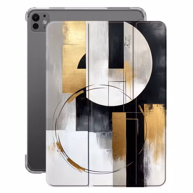 iPad-Hülle - Abstrakt - Gold - Silber - Formen - Ästhetik — 1