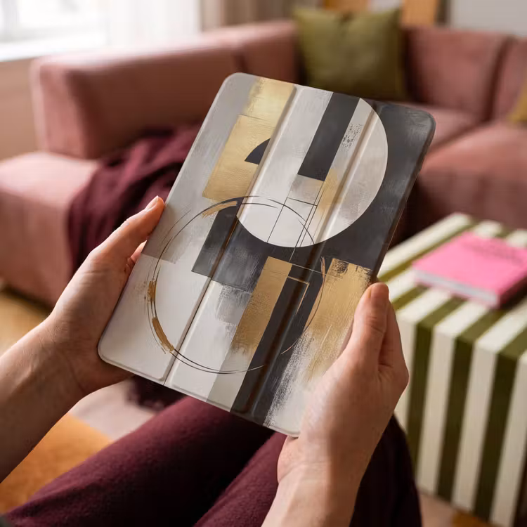 iPad-Hülle - Abstrakt - Gold - Silber - Formen - Ästhetik — 4