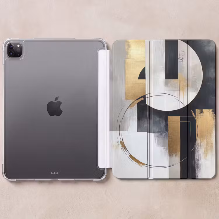 iPad-Hülle - Abstrakt - Gold - Silber - Formen - Ästhetik — 6