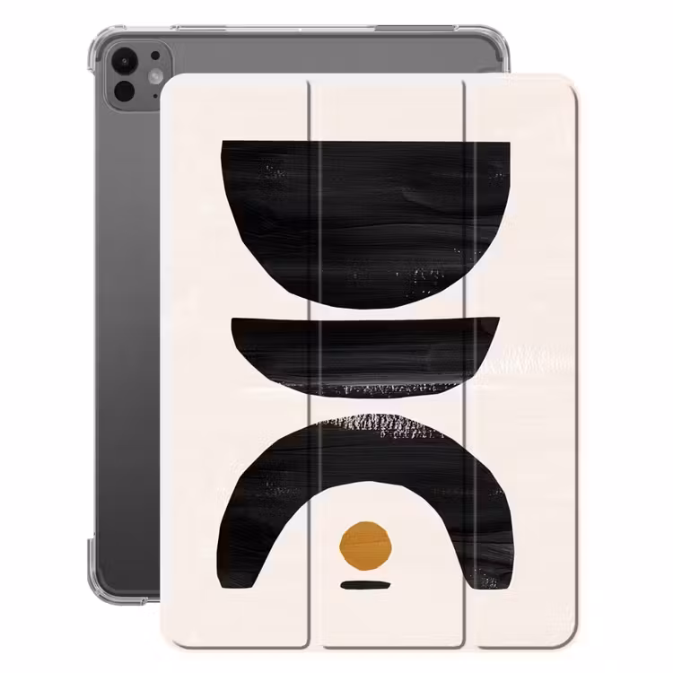 iPad-Hülle - Abstrakt - Halbkreis - Kunst - Schwarz und weiß — 1