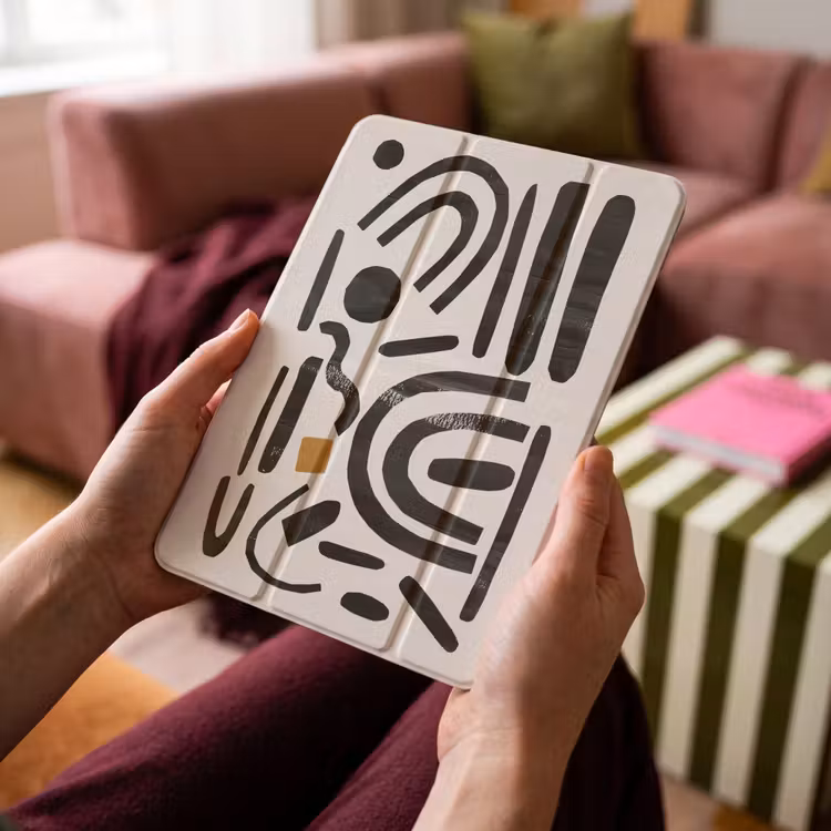 iPad-Hülle - Abstrakt - Kunst - Formen - Schwarz — 4