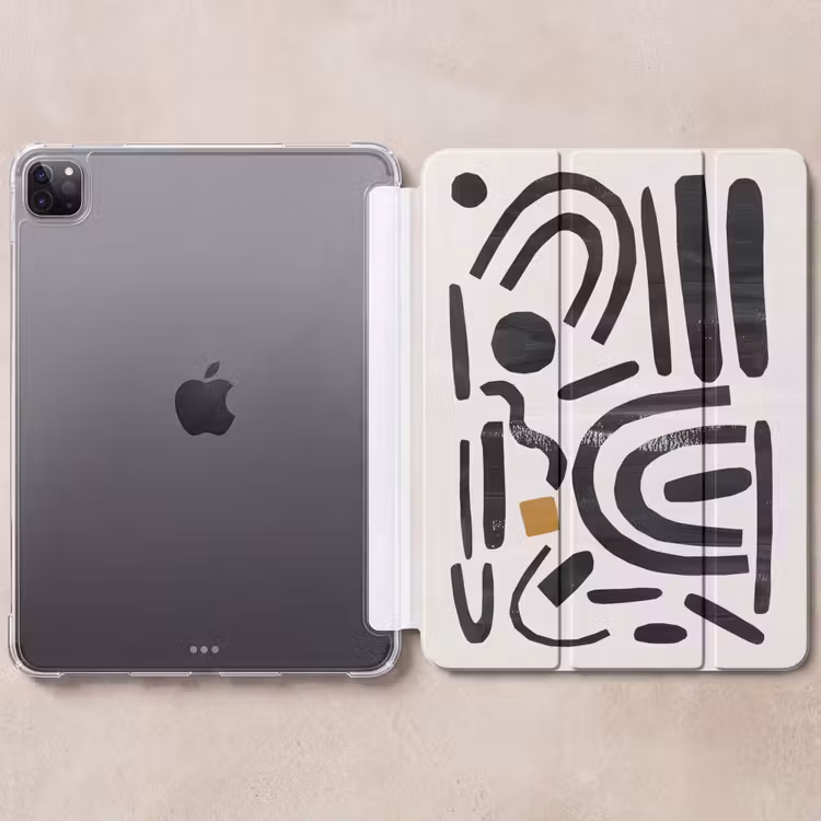iPad-Hülle - Abstrakt - Kunst - Formen - Schwarz — 6