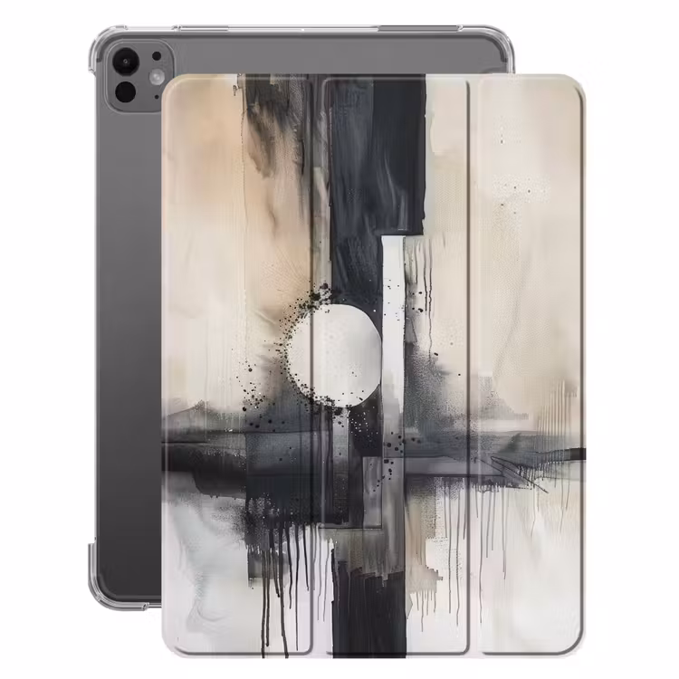 iPad-Hülle - Abstrakt - Schwarz und Weiß - Farbe - Modern — 1