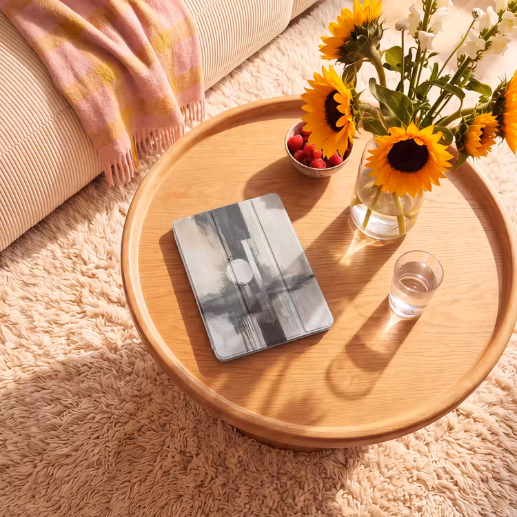 iPad-Hülle - Abstrakt - Schwarz und Weiß - Farbe - Modern — 2