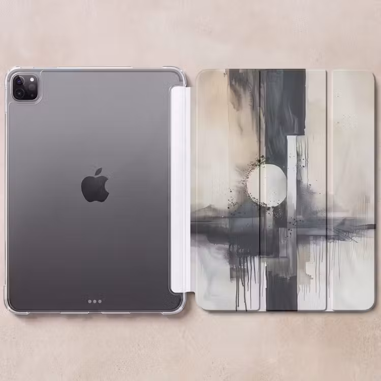 iPad-Hülle - Abstrakt - Schwarz und Weiß - Farbe - Modern — 6