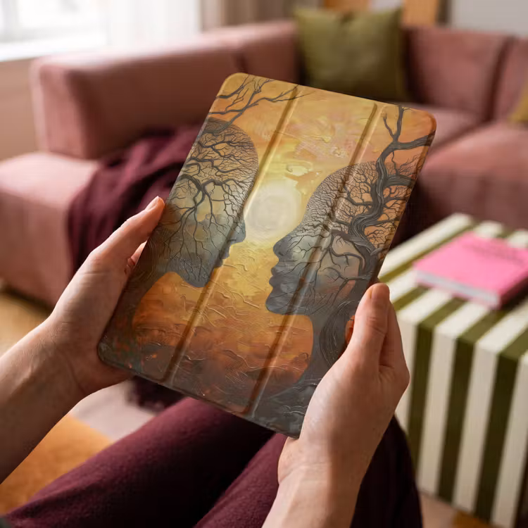 iPad-Hülle - Bäume - Gesichter - Sonne - Kunst — 4