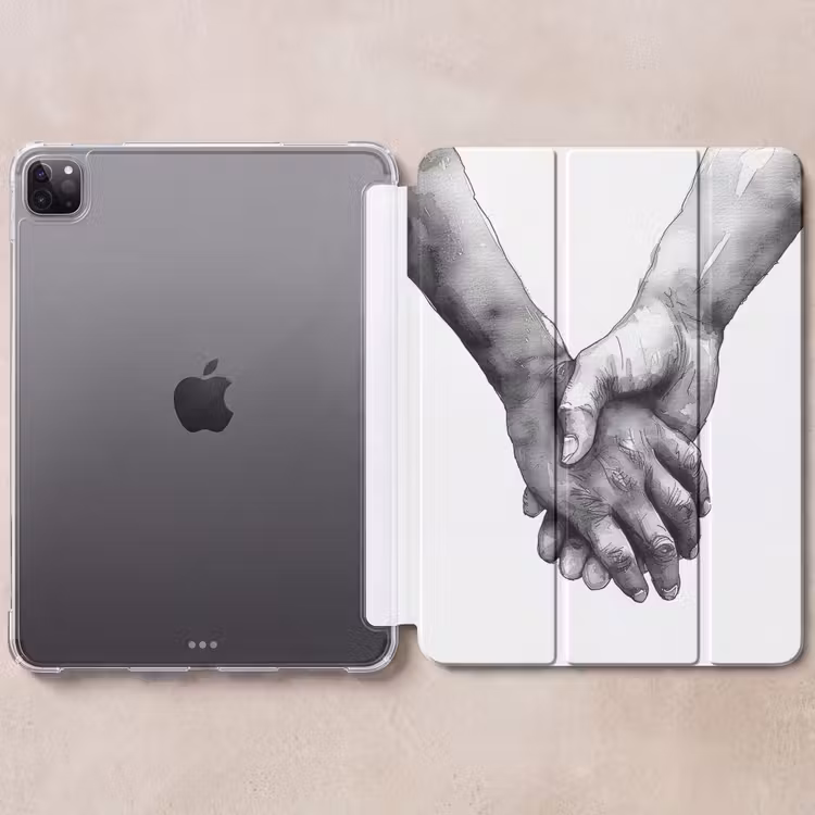 iPad-Hülle - Hände - Schwarz und weiß - Modern - Kunst — 6