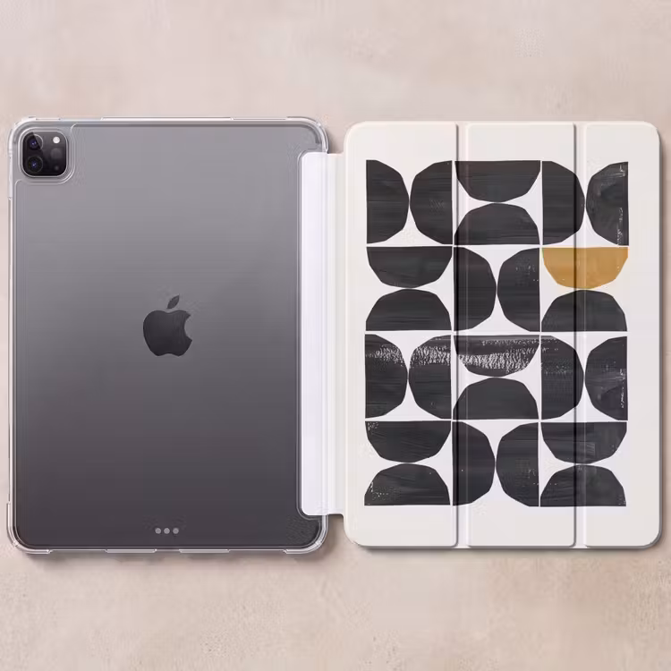 iPad-Hülle - Modern - Halbkreis - Gold - Schwarz — 6