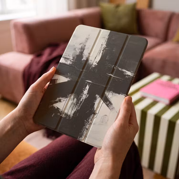 iPad-Hülle - Modern - Schwarz und weiß - Abstrakt - Kunst — 4