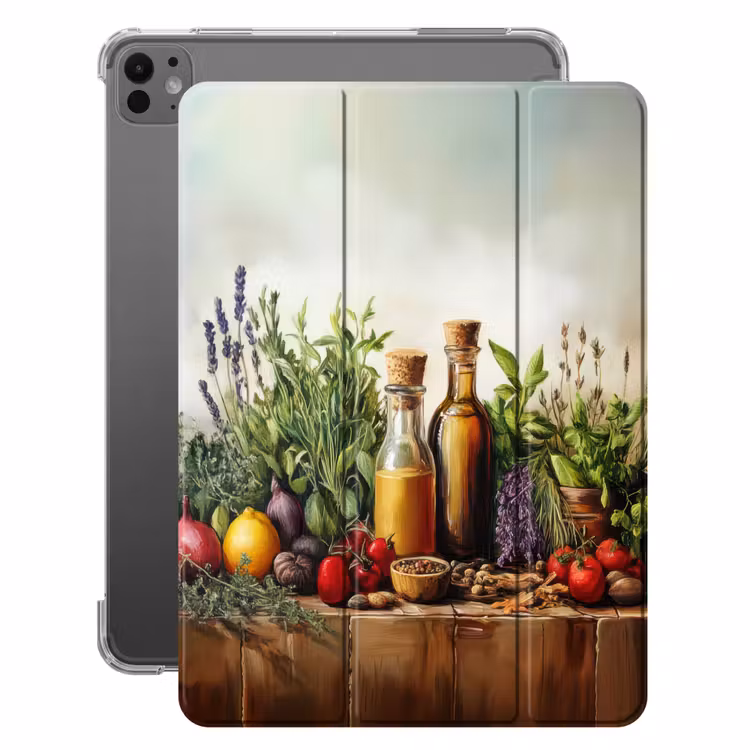iPad-Hülle - Stilleben - Kräuter - Gewürze - Früchte - Farbenfroh — 1